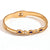 Fashion Round Circle Stainless Steel 18K Gold Plated Bangles