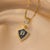 Moderate Luxury Letter Geometric Titanium Steel 18K Gold Plated Necklaces