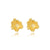 Ruffle Geometric Copper Electroplating Earrings