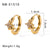 IG Style Irregular Tennis / Diamond Line Geometric Stainless Steel Electroplating Earrings