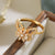 Women Irregular Geometric Copper Inlay Rings