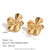 Retro Vintage Fashion Flower Stainless Steel Electroplating Rings