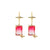 Cute Quadrilateral Geometric Copper Diamond Inlay Earrings