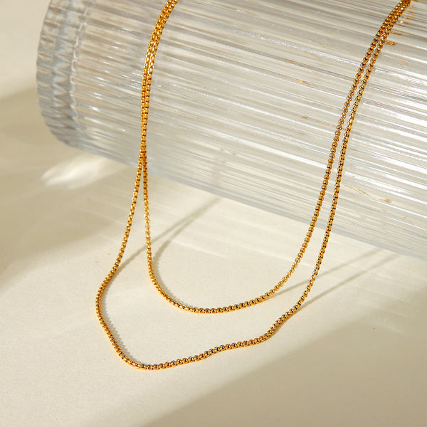 IG Style Chain Geometric Stainless Steel Electroplating Necklaces