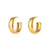 Fashion Round Geometric Stainless Steel 18K Gold Plated Earrings