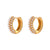 Round Geometric Stainless Steel 18K Gold Plated Earrings