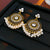 Ethnic Flower Droplet Geometric Flower Alloy Diamond Inlay Earrings