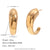 Fashion Circle Geometric Stainless Steel 18K Gold Plated Earrings