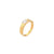 Women Fashion Circle Geometric Stainless Steel 18K Gold Plated Rings