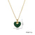 Heart Geometric Titanium Steel 18K Gold Plated Necklaces