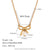 Fashion Bowknot Geometric Heart Stainless Steel 18K Gold Plated Necklaces