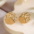 Irregular Geometric Copper Electroplating Stud Earrings