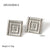 IG Style Checkered Geometric Stainless Steel 18K Gold Plated Earrings