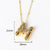 Unisex Letter Zircon Electroplating Necklaces