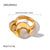 Women IG Style Circle Geometric Stainless Steel 18K Gold Plated Rings