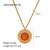 IG Style Circle Geometric Stainless Steel 18K Gold Plated Necklaces