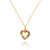 Heart Heart Zircon Diamond Inlay Necklaces