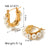 IG Style Pearl Geometric Stainless Steel Electroplating Earrings