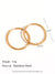 Minimalist Circle Geometric Stainless Steel 18K Gold Plated Earrings