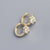 925 Sterling Silver Women Korean Geometric Animal Silver Diamond Inlay Stud Earrings