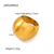 Women IG Style Quadrilateral Geometric Stainless Steel 18K Gold Plated Rings