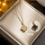 Flower Titanium Steel 18K Gold Plated Necklaces