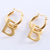 Fashion Letter Stainless Steel Electroplating Stud Earrings