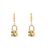 Fashion Circle Geometric Flower Stainless Steel 18K Gold Plated Earrings