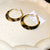 Luxurious Circle Round Geometric Alloy Oil Dripping Earrings