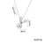 Letter Text Number Titanium Steel 18K Gold Plated Necklaces