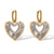 Minimalist Heart Geometric Titanium Steel Drop Earrings