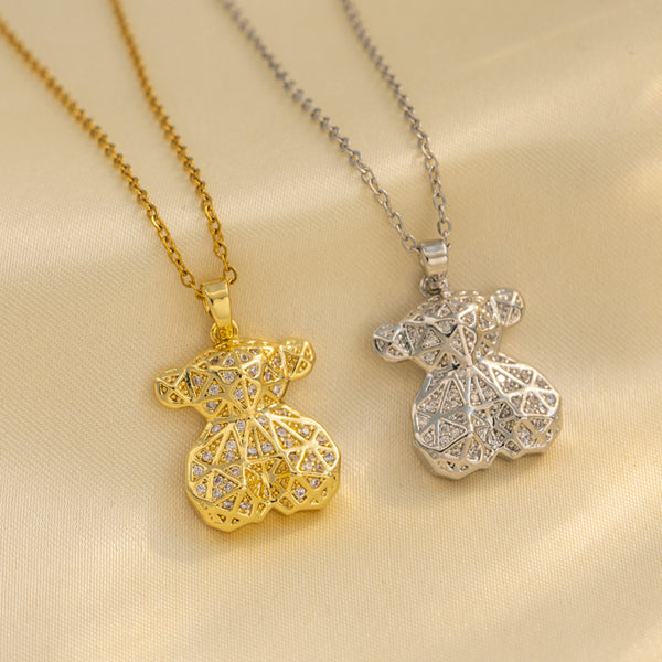 Cartoon Geometric Stainless Steel 18K Gold Plated Necklaces