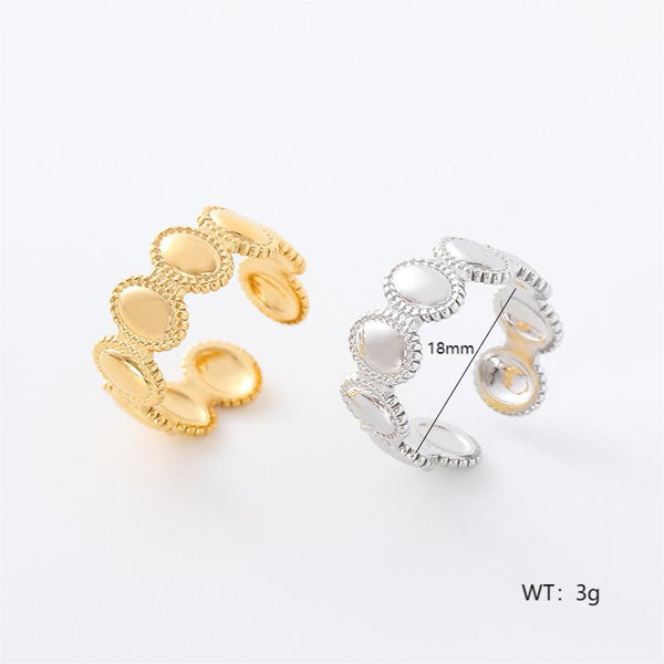 Retro Vintage Women Retro Vintage Geometric Stainless Steel Electroplating Rings