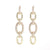 Minimalist Ellipse Round Circle Geometric Zircon Inlay Electroplating Earrings