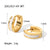 IG Style Round Geometric Stainless Steel 18K Gold Plated Earrings