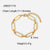 Women IG Style Chain Geometric Stainless Steel 18K Gold Plated Bracelets