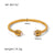 IG Style Circle Stripe Stainless Steel Electroplating Bangles