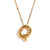 Fashion Letter Number Text Stainless Steel 18K Gold Plated Necklaces