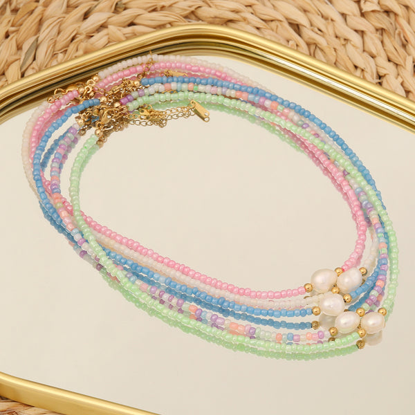 Cute Pearl Bead Handmade Necklaces