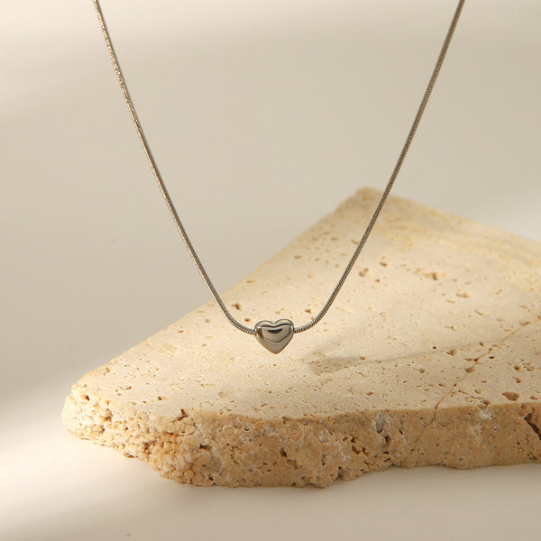 IG Style Heart Heart Geometric Stainless Steel Electroplating Necklaces