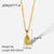 IG Style Geometric Stainless Steel 18K Gold Plated Necklaces