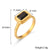 Minimalist Fashion Circle Geometric Stainless Steel 18K Gold Plated Rings