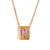 Fashion Quadrilateral Geometric Stainless Steel 18K Gold Plated Necklaces