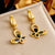 Fashion Butterfly Insect Stainless Steel Electroplating Earrings