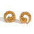 Fashion Circle Geometric Stainless Steel 18K Gold Plated Stud Earrings