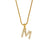 Fashion Round Number Text Letter Stainless Steel 18K Gold Plated Necklaces