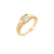 Minimalist Women Circle Geometric Stainless Steel 18K Gold Plated Rings