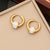 Fashion Moon Star Stainless Steel Electroplating Earrings