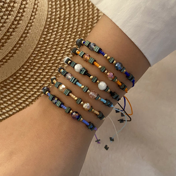 Women Artificial Crystal Knitting Bracelets