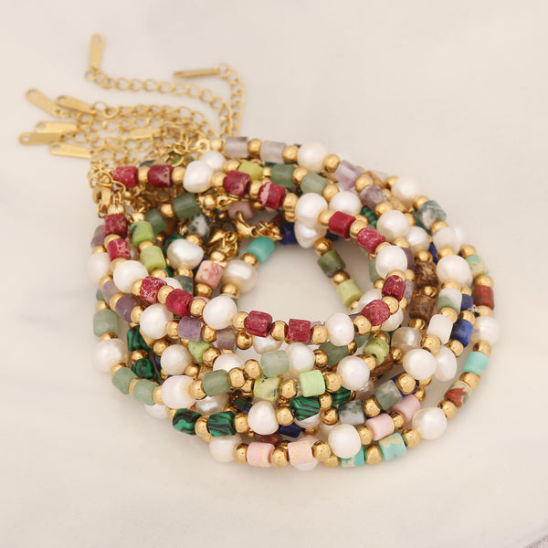 Women Pearl Natural Stone Handmade Bracelets